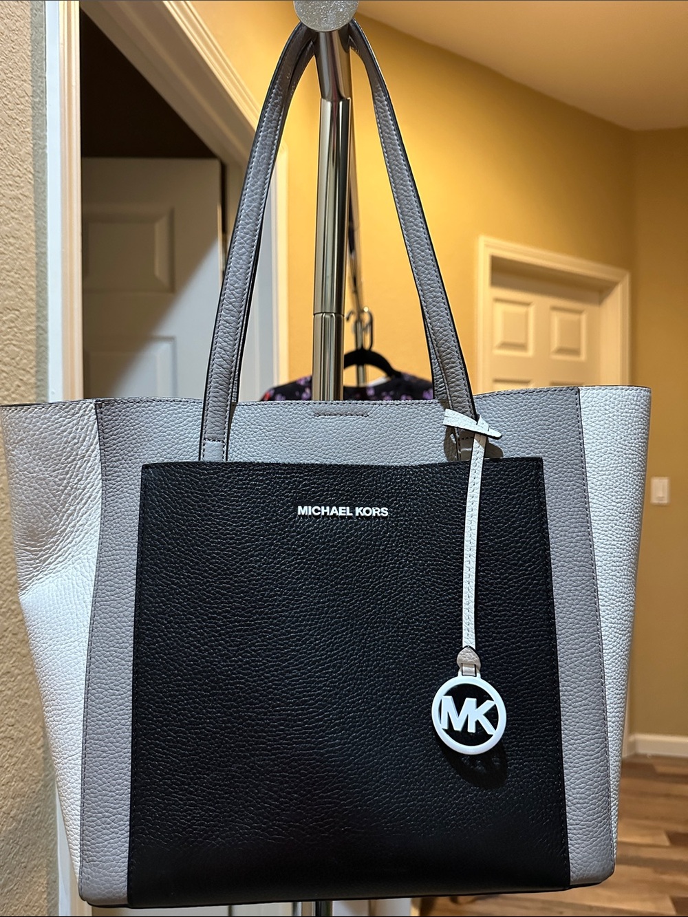Michael Kors Black and Gray Two-Tone Shoulder Tote
